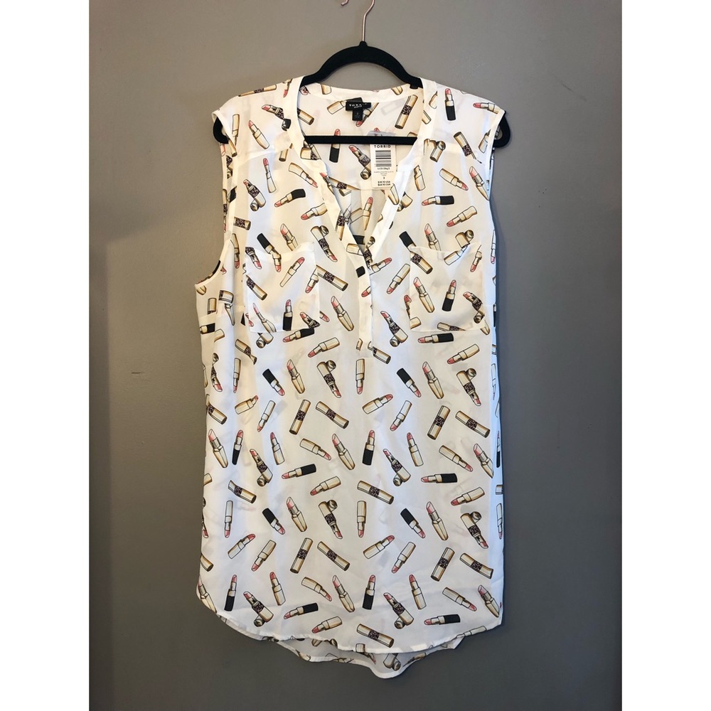 Lipstick Georgette Pullover Tank-NWT